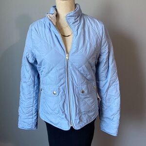 Powder blue Sherpa lined jacket